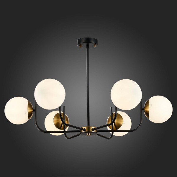 SLE1098-402-06 Светильник потолочный Черный, Латунь/Белый E27 6*60W CIANE