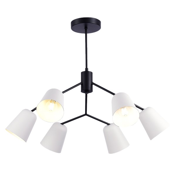 SLE155942-06 Светильник потолочный Черный/Белый E14 6*40W MARIO