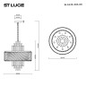 SL1635.303.09 Люстра подвесная ST-Luce Латунь/Прозрачный E14 9*40W NARI