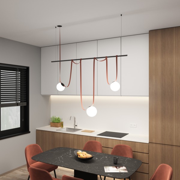 TR5532-BK Штанга для трека-ремня Belty, серия Rod 1.5м, IP20, черный, алюминий