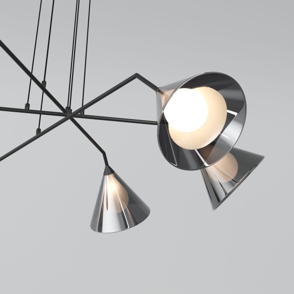 Подвесной светильник со стеклянными плафонами 70161/6 черный