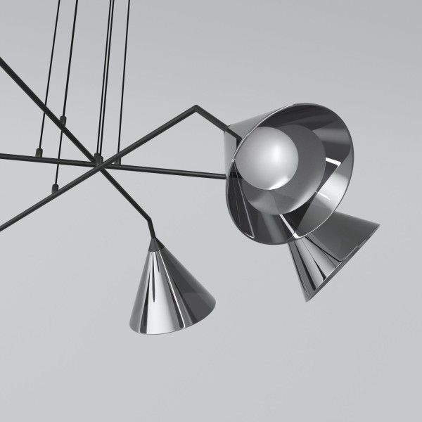 Подвесной светильник со стеклянными плафонами 70161/6 черный