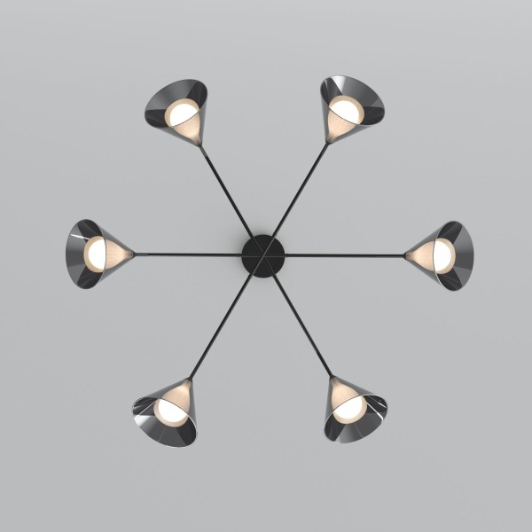 Подвесной светильник со стеклянными плафонами 70161/6 черный