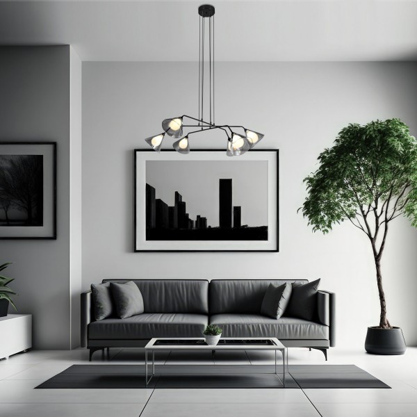 Подвесной светильник со стеклянными плафонами 70161/6 черный