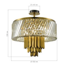 SL1635.302.09 Люстра потолочная ST-Luce Латунь/Прозрачный E14 9*40W NARI