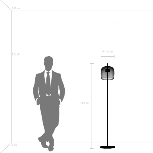 804718 Торшер CUPOLA LED 1х18W 900LM ЗОЛОТО/ДЫМЧАТЫЙ 3000K