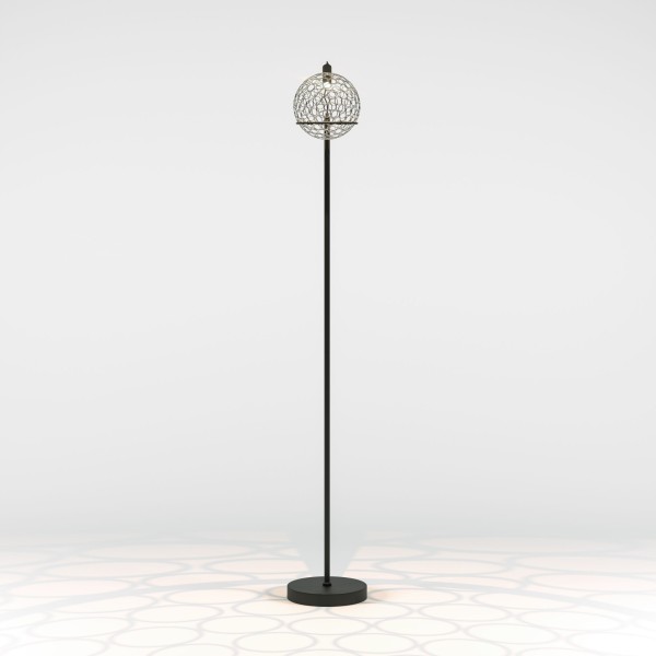 Напольный светодиодный светильник с металлическим плафоном 80492/1 черный