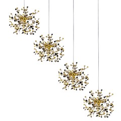 L4PL721132 Подвес четверной линейный EXTRA 4x3x5W(led) G9 (721132 - 4 + 572142 -1) ЗОЛОТО