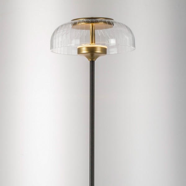 738773 Торшер ACRILE 7W LED 263LM 120G ЗОЛОТО/ЧЕРНЫЙ 3000K