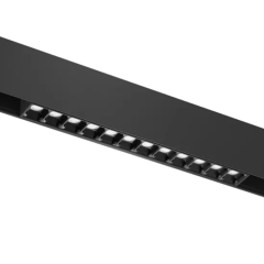 Трековый светодиодный светильник магнитный LINER BLACK MASK MAGNETIC S20 48V 12W 36° 4000K CRI90 OSRAM | Черный корпус L220mm