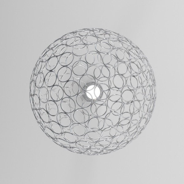 Подвесной светодиодный светильник с металлическим плафоном 90353/1 хром