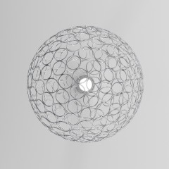 Подвесной светодиодный светильник с металлическим плафоном 90353/1 хром