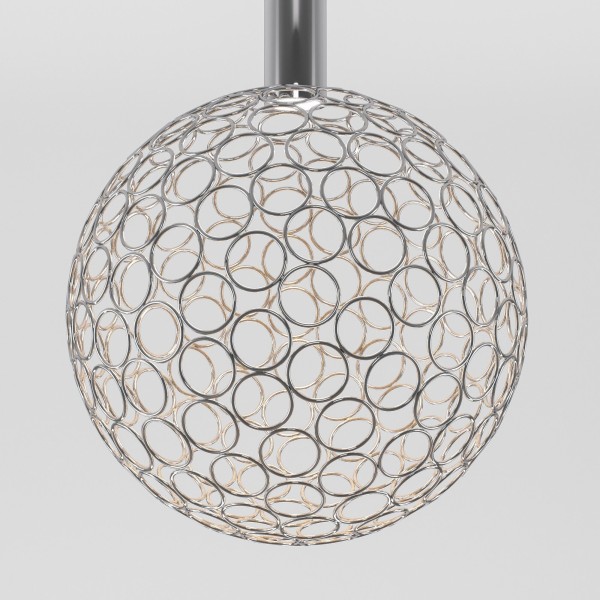 Подвесной светодиодный светильник с металлическим плафоном 90353/1 хром