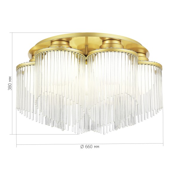 SL1511.202.07 Люстра потолочная ST-Luce Золотистый/Белый E27 7*60W ALLEGRO