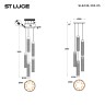 SL6236.303.05 Светильник подвесной ST-Luce Латунь/Прозрачный LED 5*12W 4000K CHAMPAGNE