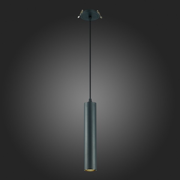 ST151.408.01 Встраиваемый подвесной светильник Черный GU10 1*50W IP20 D54xH290 220V Без ламп Подвесные светильники