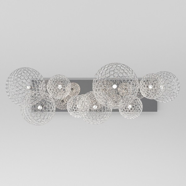 Подвесной светодиодный светильник с металлическими плафонами 90353/9 хром