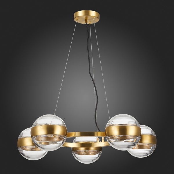 SL1156.303.05 Светильник подвесной ST-Luce Латунь/Прозрачный G9 5*5W BALA