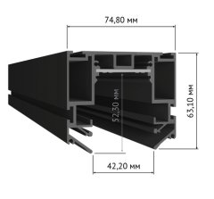 Профиль Track 50 24V LumFer со встроенным шинопроводом