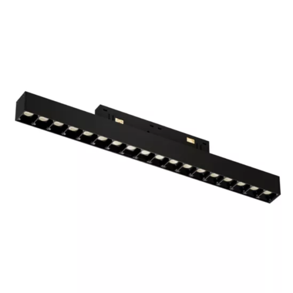 Трековый светодиодный светильник магнитный LINER BLACK MASK MAGNETIC S20 48V 18W 36° 4000K CRI90 OSRAM | Черный корпус L328mm