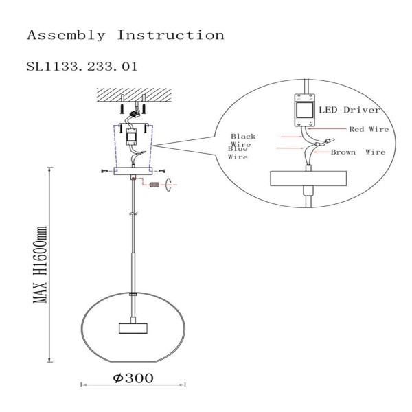 SL1133.233.01 Светильник подвесной ST-Luce Латунь/Прозрачный LED 1*14W 3000K BOPONE