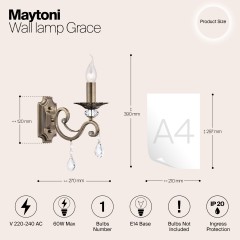 Настенный светильник (бра) Maytoni RC247-WL-01-R