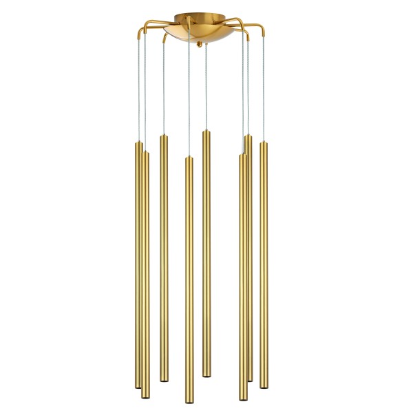 L8T747343 Люстра TUBO LED 40W 2560LM 25G ЗОЛОТО 4000K (574733+747343 (8шт)