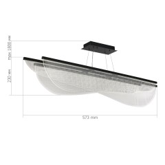 SL6509.423.01 Светильник подвесной ST-Luce Черный/Прозрачный LED 1*60W 4000K FESALE