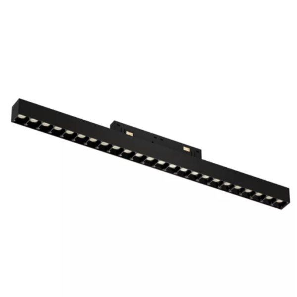 Трековый светодиодный светильник магнитный LINER BLACK MASK MAGNETIC S20 48V 24W 36° 4000K CRI90 OSRAM | Черный корпус L435mm