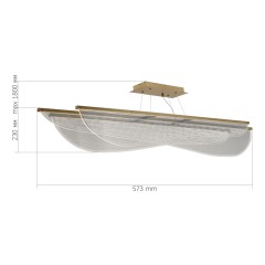 SL6509.223.01 Светильник подвесной ST-Luce Золотистый/Прозрачный LED 1*60W 4000K FESALE