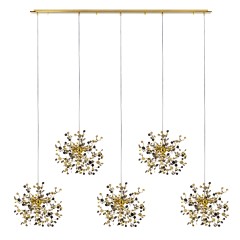 L5PL721132 Подвес пятерной линейный EXTRA 5x3x5W(led) G9 (721132 - 5 + 572162 -1) ЗОЛОТО