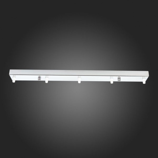 SL001.113.05 Потолочное крепление на 5 ламп (прямоугольное) ST-Luce Хром SL1