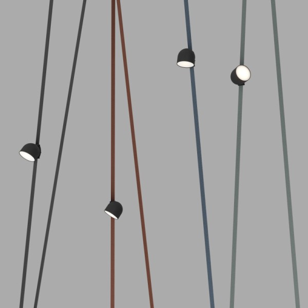 DK5542-BK Поворотный светильник для трека-ремня Belty, серия Spot, со светодиодом, D100*H107мм, 48V DC, 12W, RA90, 120°, 4000K, IP20, черный, алюминий