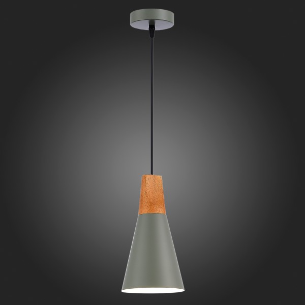 SLE125173-01 Светильник подвесной Серый/Серый, Светлое дерево E14 1*40W MODICA