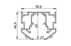 Профиль LumFer Track S23 48V со встроенным шинопроводом 