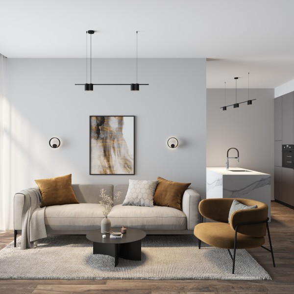 DK5060-BK Бра ORBIT, IP20, 3000К, LED, 10 Вт, черный матовый, алюминий