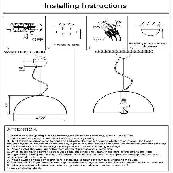 SL279.503.01 Светильник подвесной ST-Luce Белый/Белый, Серебристый E27 1*60W TAPPO