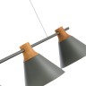 SLE125113-03 Светильник подвесной Серый/Серый, Светлое дерево E27 3*60W MODICA