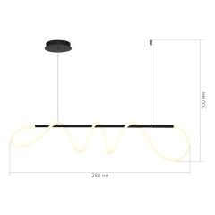 SL6102.403.45 Светильник подвесной ST-Luce Черный/Белый LED 1*45W 3000K SAGRATO