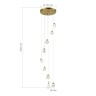 SL6114.203.08 Светильник подвесной ST-Luce Золотистый/Прозрачный LED 8*3W 3000K CASCATO