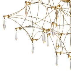 SL6601.202.78 Светильник потолочный ST-Luce Золотистый/Прозрачный LED 78*0,35W 3000K GRAVETTA