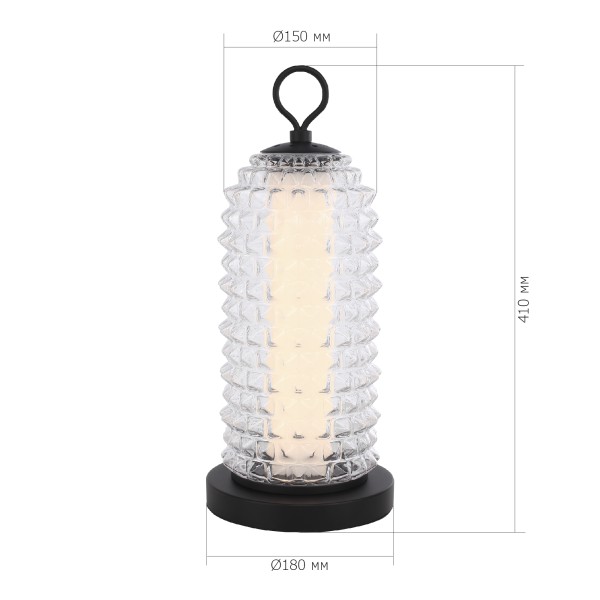 SL6144.404.01 Прикроватная лампа ST-Luce черный/прозрачный LED 1*12W 4000K SAGUARO