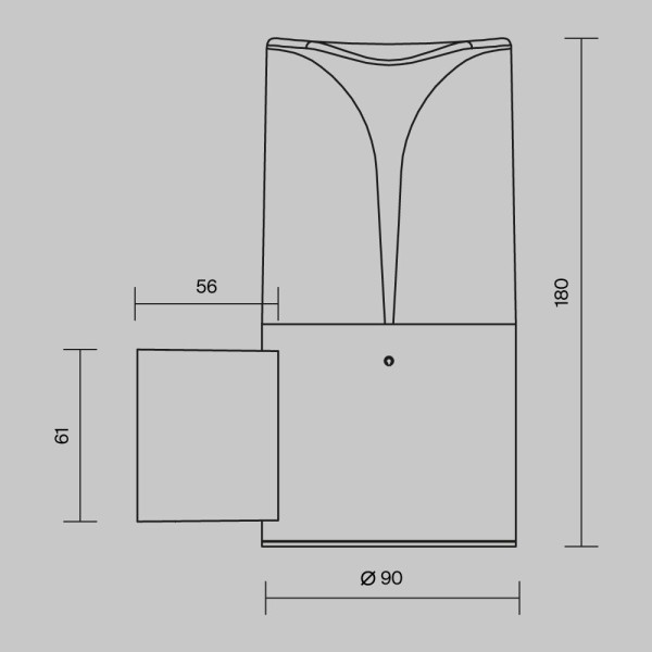 Настенный светильник (бра) Outdoor O016WL-01B