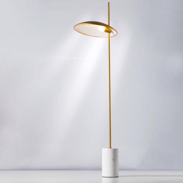 801713 2КОР! Торшер MARMARA LED 5W 400LM ЗОЛОТО/МРАМОР 3000K