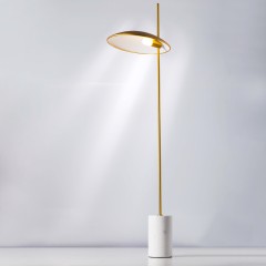 801713  2КОР! Торшер MARMARA LED 5W 400LM ЗОЛОТО/МРАМОР 3000K