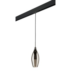 PRO803027 Светильник д/1-фазн трека PENTOLA 1х25W G9 ХРОМ/ДЫМЧАТЫЙ/ЧЕРНЫЙ (803027+595007)