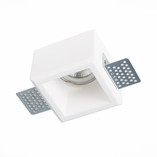 ST252.518.01 Св-к встр. из гипса Белый GU10 1*50W IP20 L80xW80xH52 180-240V Без ламп Встраиваемые светильники