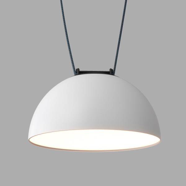 DK5560-WH+BK Cветильник для трека-ремня Belty, серия Flow, со светодиодом, D220*H117мм, 48V DC, 24W, RA90, 120°, 4000K, IP20, белый с черным, алюминий