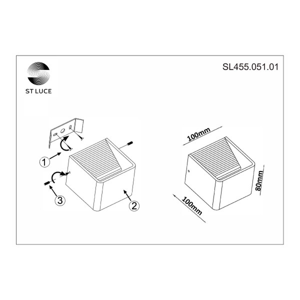 SL455.051.01 Светильник настенный ST-Luce Белый/Белый LED 1*6W 3000K Настенные светильники