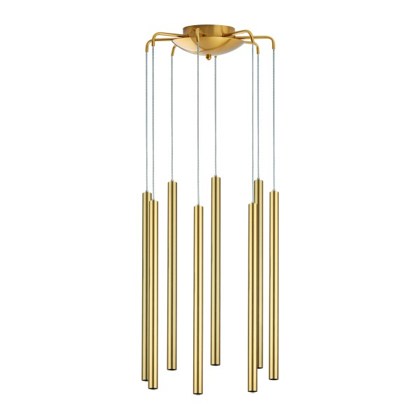 L8T747233 Люстра TUBO LED 40W 2400LM 25G ЗОЛОТО 3000K (574733+747233 (8шт)